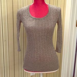 Pink Rose cable sweater